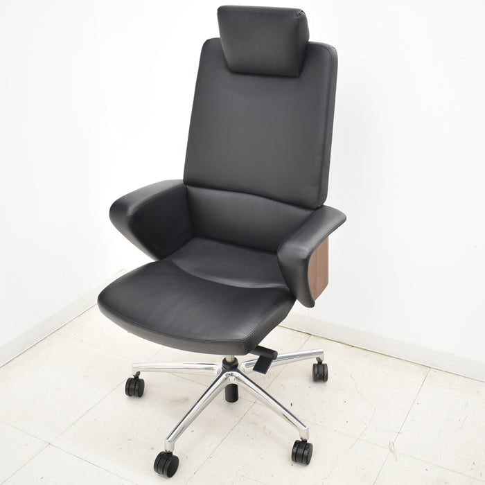 【中古】オカムラ セフィーロ エクストラハイバック ヘッドレスト 固定肘 ナイロンキャスター 2025011601【中古オフィス家具】