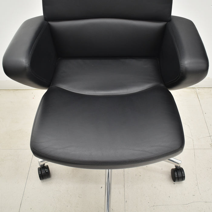 【中古】オカムラ セフィーロ エクストラハイバック ヘッドレスト 固定肘 ナイロンキャスター 2025011601【中古オフィス家具】