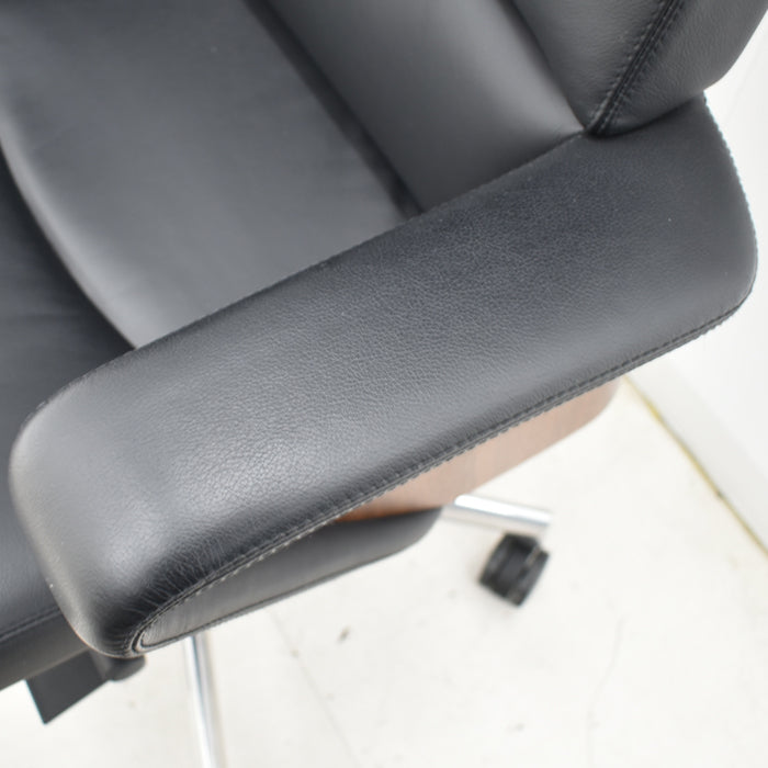 【中古】オカムラ セフィーロ エクストラハイバック ヘッドレスト 固定肘 ナイロンキャスター 2025011601【中古オフィス家具】