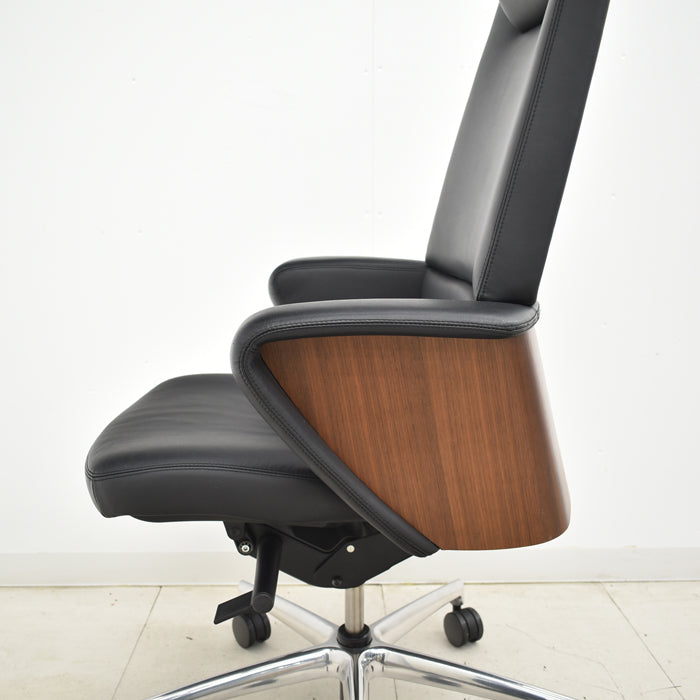 【中古】オカムラ セフィーロ エクストラハイバック ヘッドレスト 固定肘 ナイロンキャスター 2025011601【中古オフィス家具】