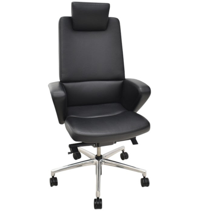 【中古】オカムラ セフィーロ エクストラハイバック ヘッドレスト 固定肘 ナイロンキャスター 2025011601【中古オフィス家具】