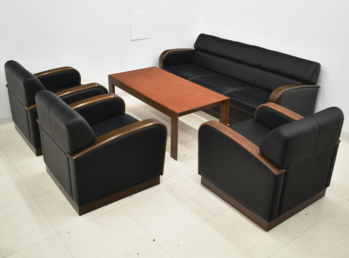 【中古】オカムラ+コクヨ トリエント 応接5点セット W1775 2025012002【中古オフィス家具】