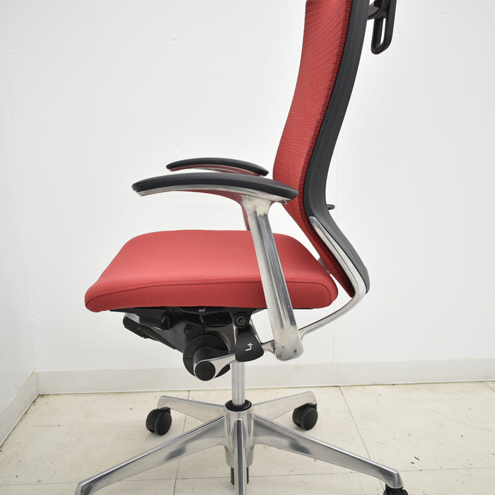 【中古】オカムラ バロン ハイバック 固定肘 ポリッシュ ハンガー ランバーサポート 2019年製 2025012301【中古オフィス家具】