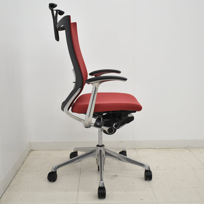 【中古】オカムラ バロン ハイバック 固定肘 ポリッシュ ハンガー ランバーサポート 2019年製 2025012301【中古オフィス家具】