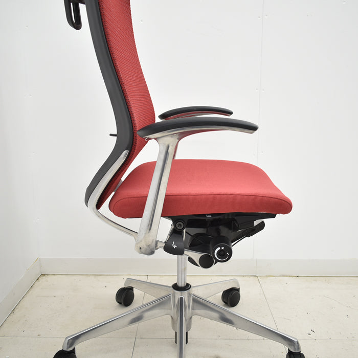 【中古】オカムラ バロン ハイバック 固定肘 ポリッシュ ハンガー ランバーサポート 2019年製 2025012301【中古オフィス家具】