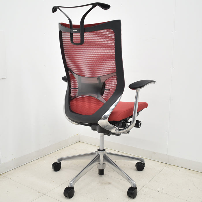 【中古】オカムラ バロン ハイバック 固定肘 ポリッシュ ハンガー ランバーサポート 2019年製 2025012301【中古オフィス家具】