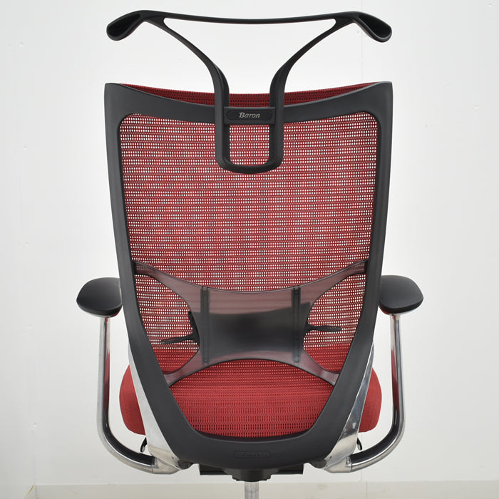 【中古】オカムラ バロン ハイバック 固定肘 ポリッシュ ハンガー ランバーサポート 2019年製 2025012301【中古オフィス家具】