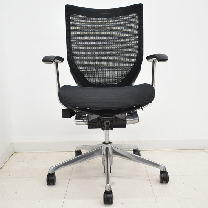 【中古】オカムラ バロン ローバック 固定肘(新型肘パット)ポリッシュ 2025012302【中古オフィス家具】