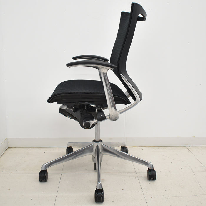【中古】オカムラ バロン ローバック 固定肘(新型肘パット)ポリッシュ 2025012302【中古オフィス家具】
