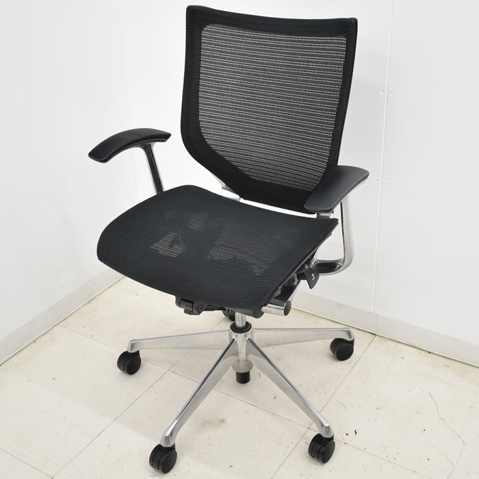 【中古】オカムラ バロン ローバック 固定肘(新型肘パット)ポリッシュ 2025012303【中古オフィス家具】