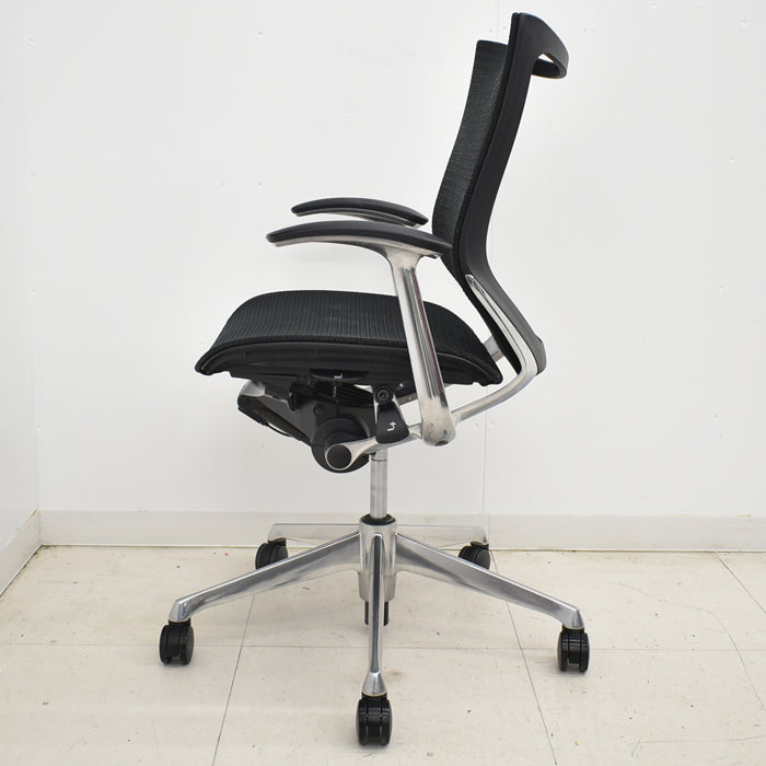【中古】オカムラ バロン ローバック 固定肘(新型肘パット)ポリッシュ 2025012303【中古オフィス家具】
