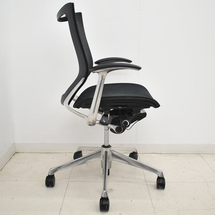 【中古】オカムラ バロン ローバック 固定肘(新型肘パット)ポリッシュ 2025012303【中古オフィス家具】