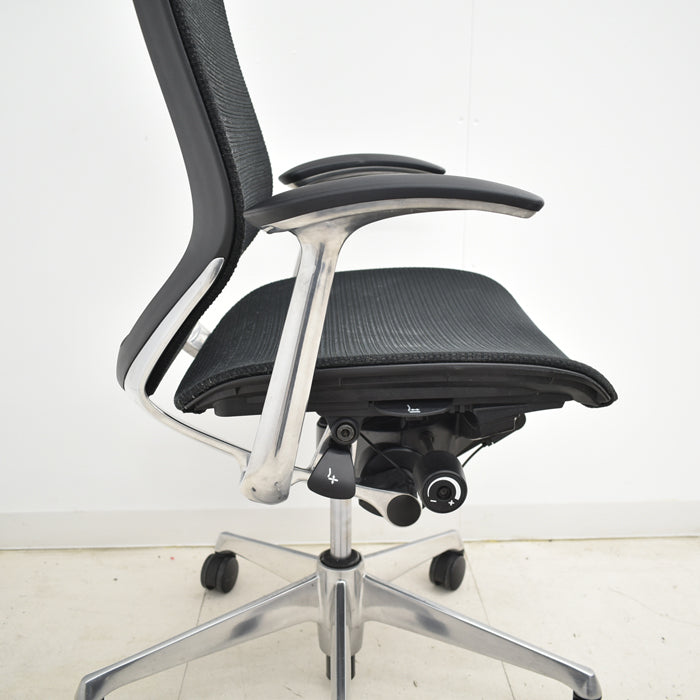 【中古】オカムラ バロン ローバック 固定肘(新型肘パット)ポリッシュ 2025012303【中古オフィス家具】