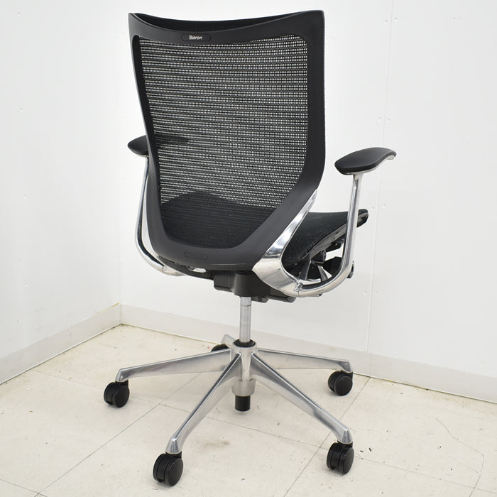 【中古】オカムラ バロン ローバック 固定肘(新型肘パット)ポリッシュ 2025012303【中古オフィス家具】