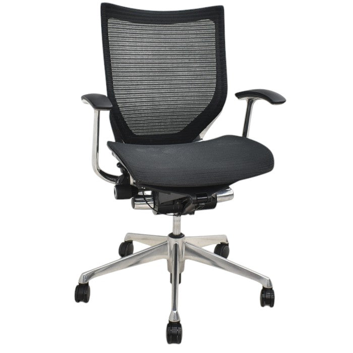 【中古】オカムラ バロン ローバック 固定肘(新型肘パット)ポリッシュ 2025012303【中古オフィス家具】