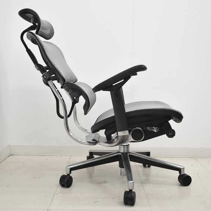 【中古】エルゴヒューマン ベーシック 可動肘 ヘッドレスト ポリッシュ 2025012803【中古オフィス家具】