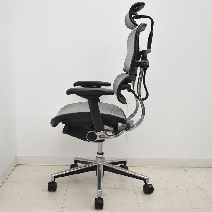 【中古】エルゴヒューマン ベーシック 可動肘 ヘッドレスト ポリッシュ 2025012803【中古オフィス家具】