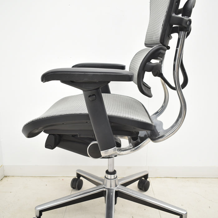 【中古】エルゴヒューマン ベーシック 可動肘 ヘッドレスト ポリッシュ 2025012803【中古オフィス家具】