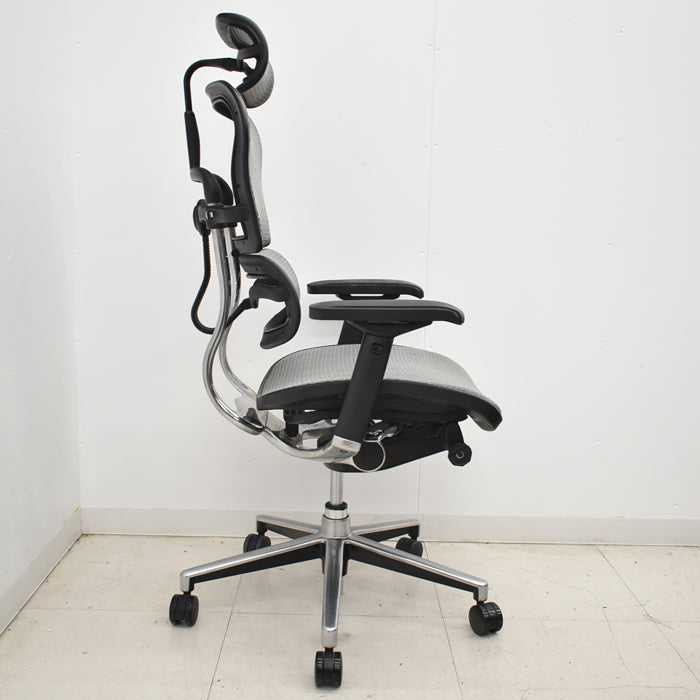 【中古】エルゴヒューマン ベーシック 可動肘 ヘッドレスト ポリッシュ 2025012803【中古オフィス家具】