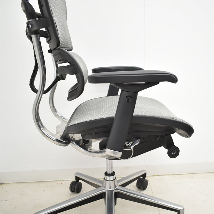 【中古】エルゴヒューマン ベーシック 可動肘 ヘッドレスト ポリッシュ 2025012803【中古オフィス家具】