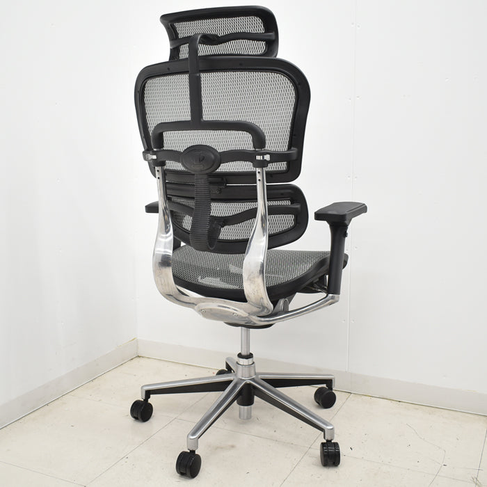 【中古】エルゴヒューマン ベーシック 可動肘 ヘッドレスト ポリッシュ 2025012803【中古オフィス家具】