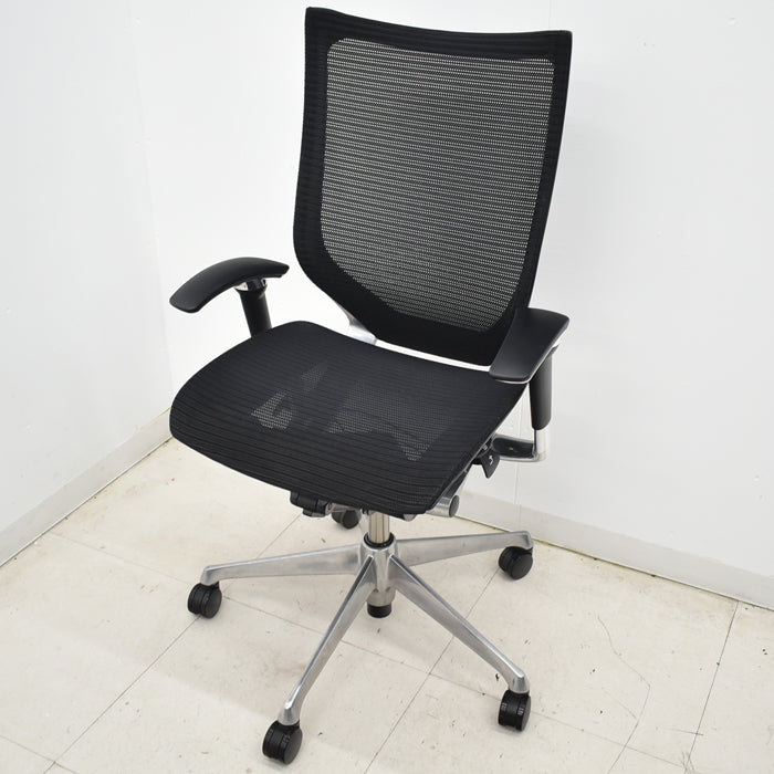 【中古】オカムラ バロン ハイバック 可動肘(新型肘パット)ポリッシュ 2025020305【中古オフィス家具】