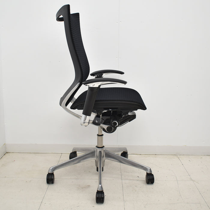 【中古】オカムラ バロン ハイバック 可動肘(新型肘パット)ポリッシュ 2025020305【中古オフィス家具】