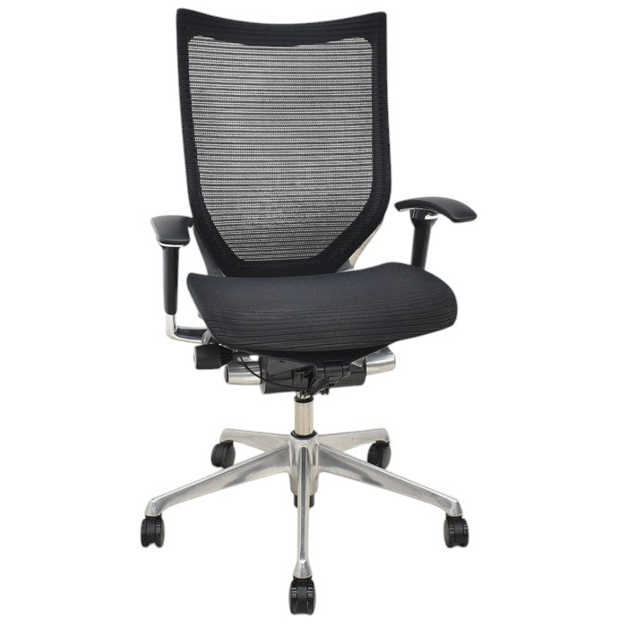 【中古】オカムラ バロン ハイバック 可動肘(新型肘パット)ポリッシュ 2025020305【中古オフィス家具】
