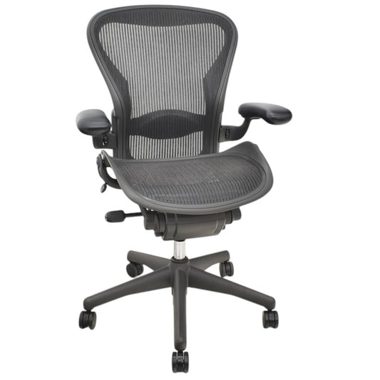 【中古】ハーマンミラー アーロンチェア Bサイズ フル装備 ランバーサポート 2025021709【中古オフィス家具】