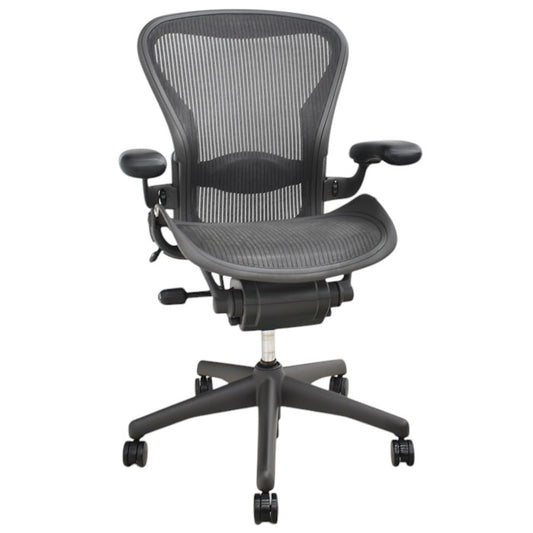 【中古】ハーマンミラー アーロンチェア Bサイズ フル装備 ランバーサポート 2025021902【中古オフィス家具】