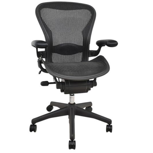 【中古】ハーマンミラー アーロンチェア Bサイズ フル装備 ランバーサポート 2025022003【中古オフィス家具】