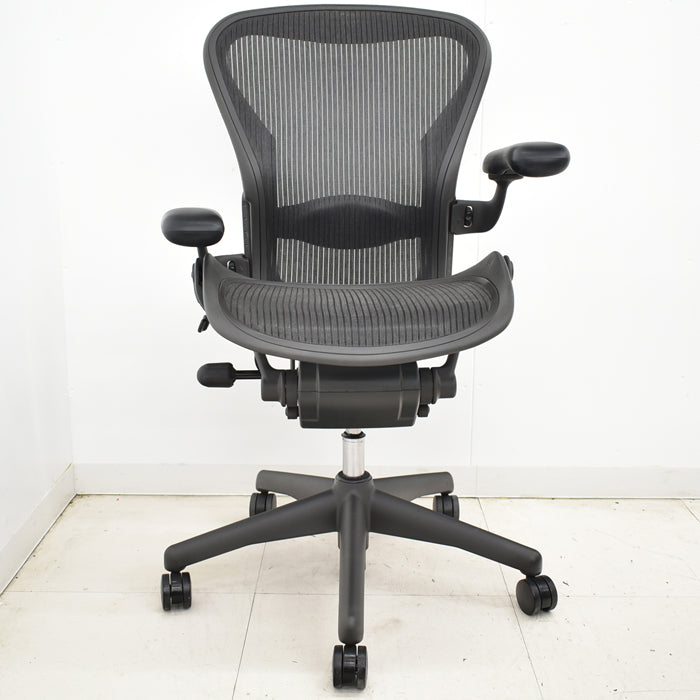 【中古】ハーマンミラー アーロンチェア Bサイズ フル装備 ランバーサポート 2025022004【中古オフィス家具】