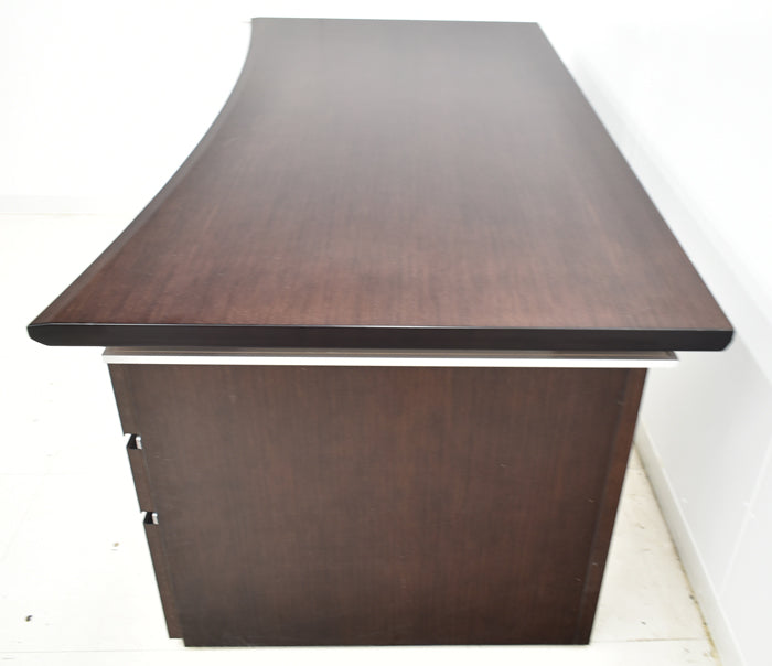 【配送料金見積もり対応となります】イトーキ XVシリーズ 役員用両袖机 アール型天板 サブテーブル 幅2790 2025030501【中古】【中古オフィス家具】