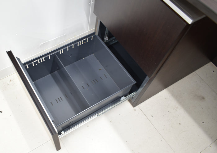 【配送料金見積もり対応となります】イトーキ XVシリーズ 役員用両袖机 アール型天板 サブテーブル 幅2790 2025030501【中古】【中古オフィス家具】