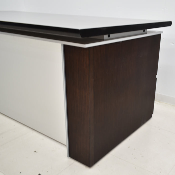 【配送料金見積もり対応となります】イトーキ XVシリーズ 役員用両袖机 アール型天板 サブテーブル 幅2790 2025030501【中古】【中古オフィス家具】