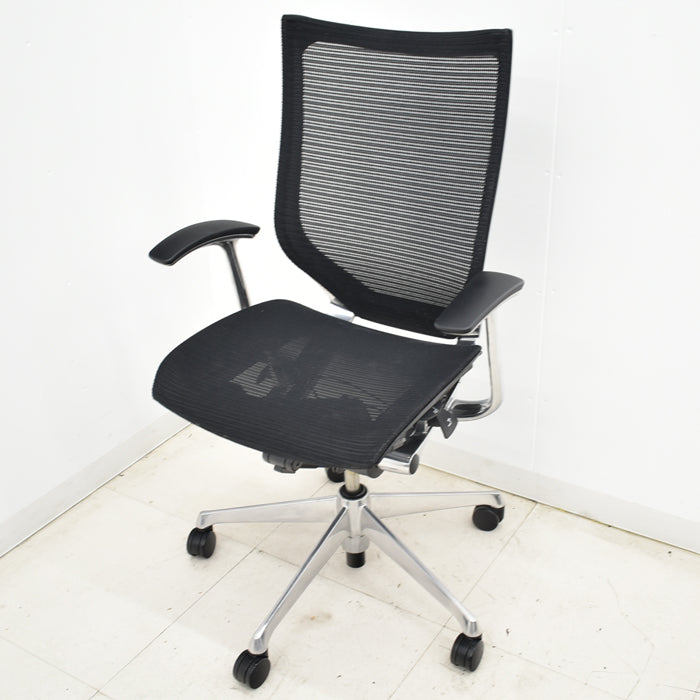 【中古】オカムラ バロン ハイバック 固定肘 ポリッシュ 2025031804【中古オフィス家具】