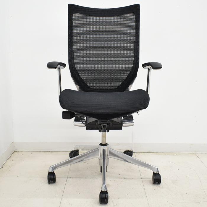 【中古】オカムラ バロン ハイバック 固定肘 ポリッシュ 2025031804【中古オフィス家具】