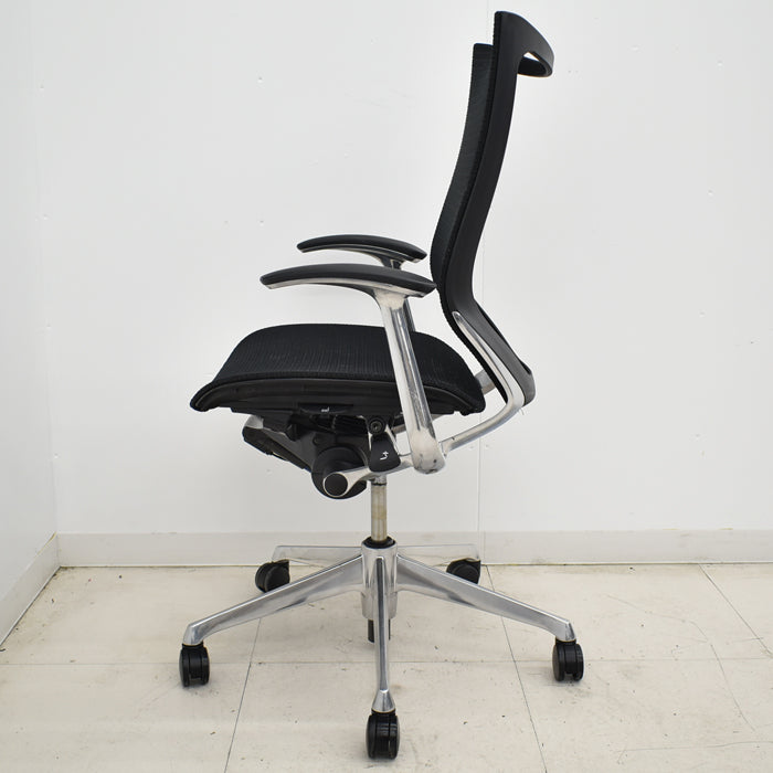 【中古】オカムラ バロン ハイバック 固定肘 ポリッシュ 2025031804【中古オフィス家具】