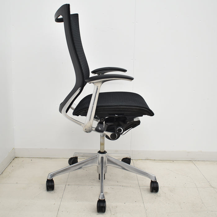 【中古】オカムラ バロン ハイバック 固定肘 ポリッシュ 2025031804【中古オフィス家具】