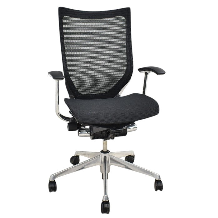 【中古】オカムラ バロン ハイバック 固定肘 ポリッシュ 2025031804【中古オフィス家具】