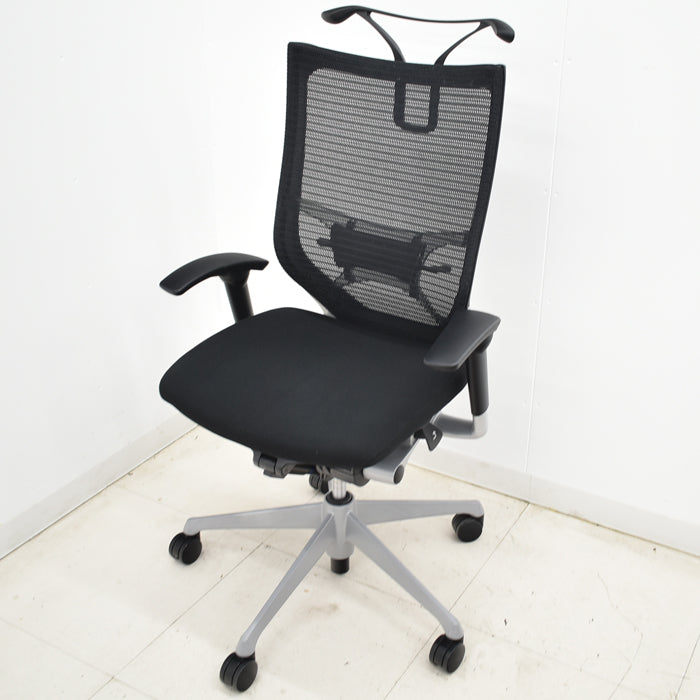 【中古】オカムラ バロン ハイバック 可動肘 ランバーサポート ハンガー 2019年製 2025031805【中古オフィス家具】
