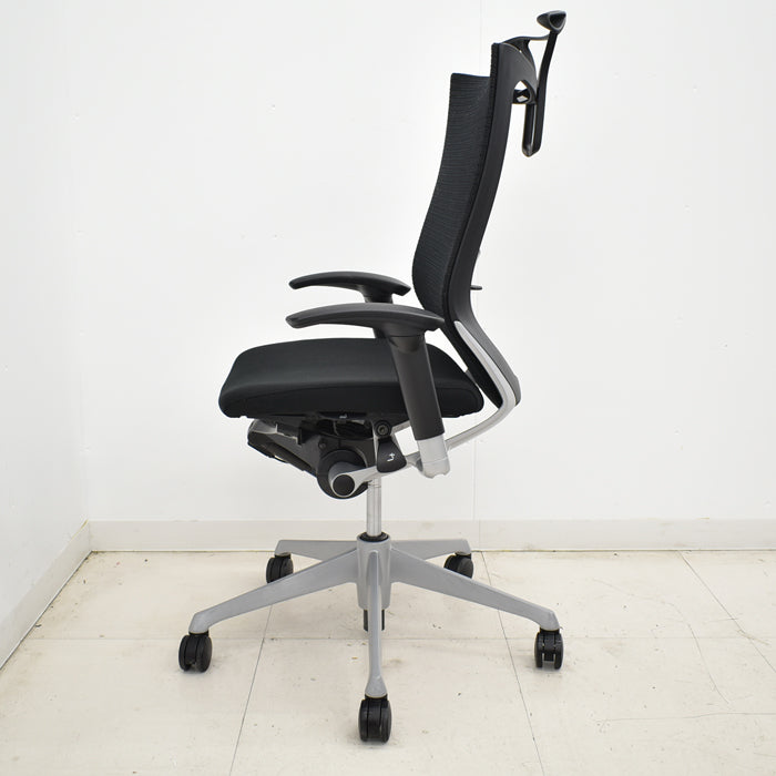 【中古】オカムラ バロン ハイバック 可動肘 ランバーサポート ハンガー 2019年製 2025031805【中古オフィス家具】