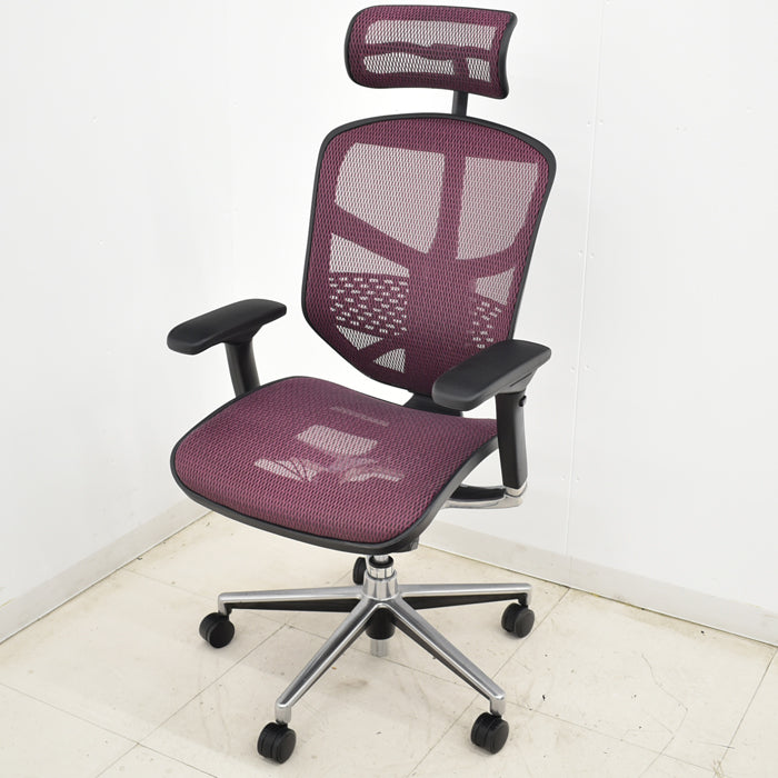 【中古】エルゴヒューマン エンジョイ 可動肘 ランバーサポート ヘッドレスト ポリッシュ 2025031903【中古オフィス家具】