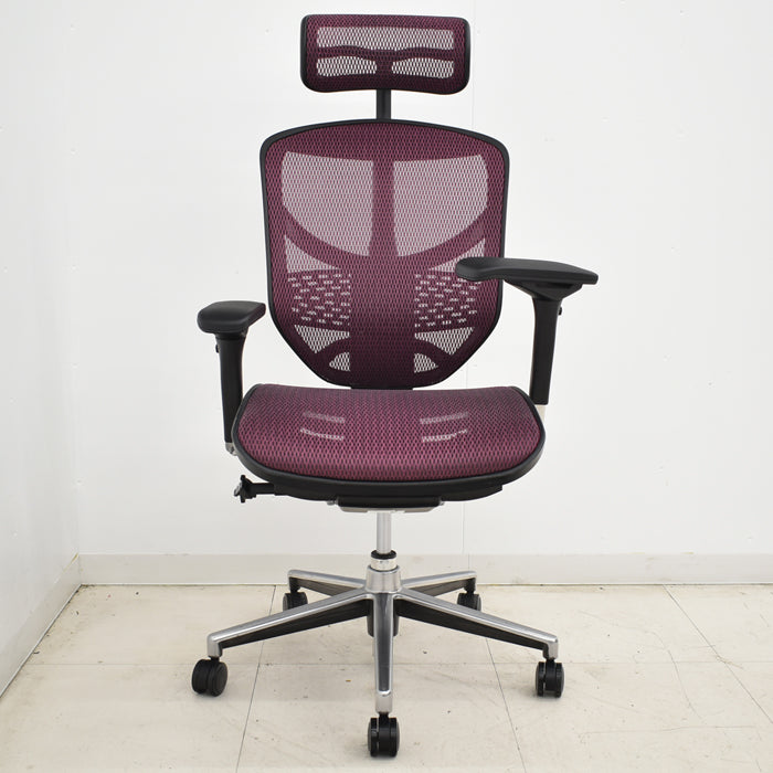 【中古】エルゴヒューマン エンジョイ 可動肘 ランバーサポート ヘッドレスト ポリッシュ 2025031903【中古オフィス家具】