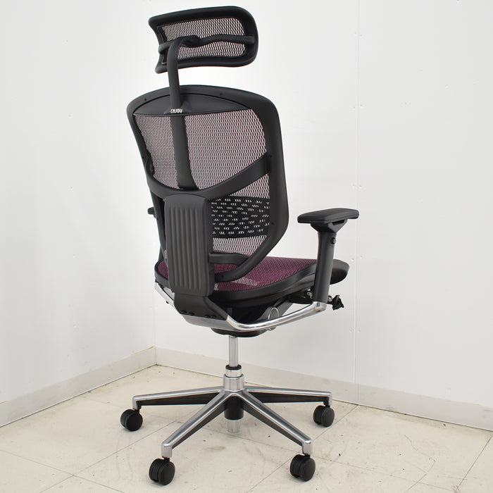 【中古】エルゴヒューマン エンジョイ 可動肘 ランバーサポート ヘッドレスト ポリッシュ 2025031903【中古オフィス家具】