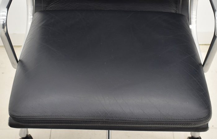 【中古】ハーマンミラー イームズ ソフトパッドエグゼクティブチェア ポリッシュ 革張り 2025032502【中古オフィス家具】
