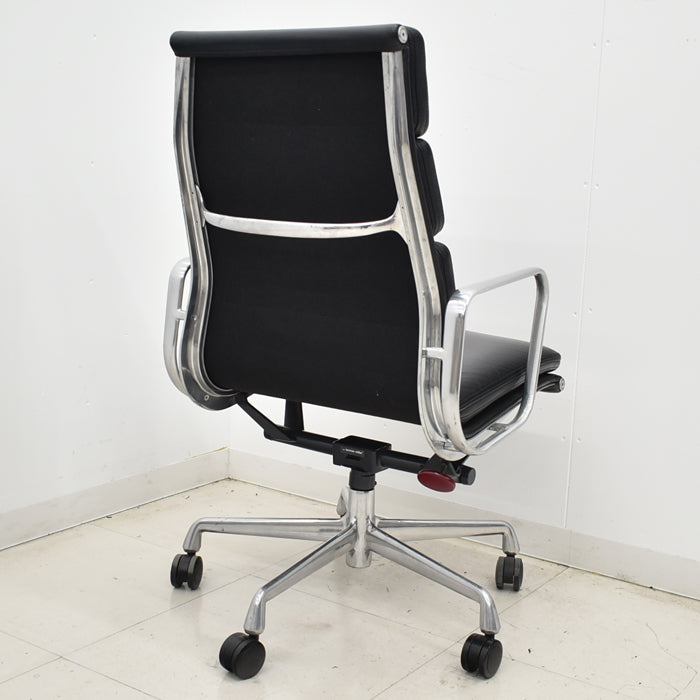 【中古】ハーマンミラー イームズ ソフトパッドエグゼクティブチェア ポリッシュ 革張り 2025032502【中古オフィス家具】