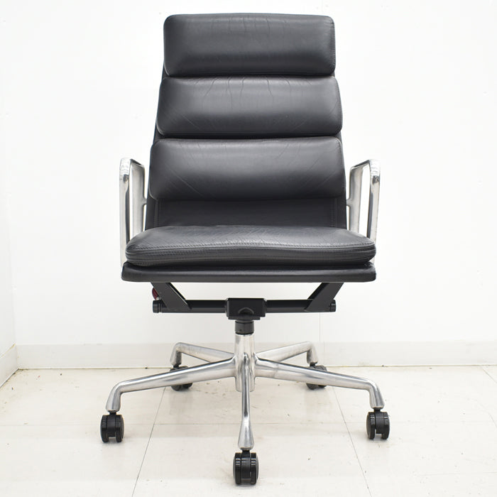 【中古】ハーマンミラー イームズ ソフトパッドエグゼクティブチェア ポリッシュ 革張り 2025032601【中古オフィス家具】