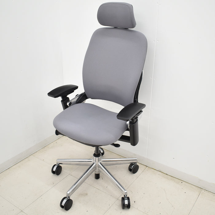 【中古】スチールケース リープV2 可動肘 ランバーサポート ポリッシュ ヘッドレスト USモデル ポリッシュ 2025040803【中古オフィス家具】