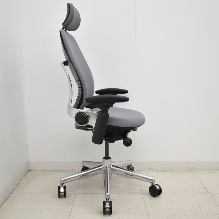 【中古】スチールケース リープV2 可動肘 ランバーサポート ポリッシュ ヘッドレスト USモデル ポリッシュ 2025040803【中古オフィス家具】